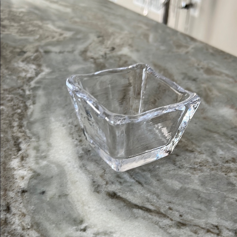 Simon Pearce glass serving bowl
